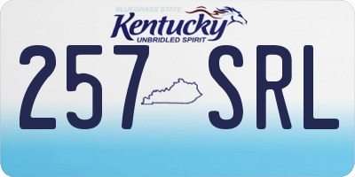 KY license plate 257SRL