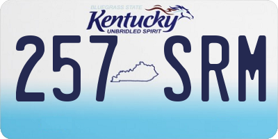KY license plate 257SRM