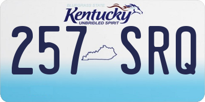 KY license plate 257SRQ