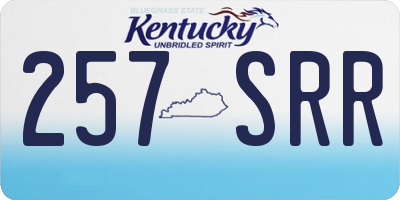 KY license plate 257SRR