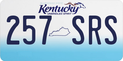 KY license plate 257SRS