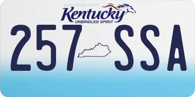 KY license plate 257SSA