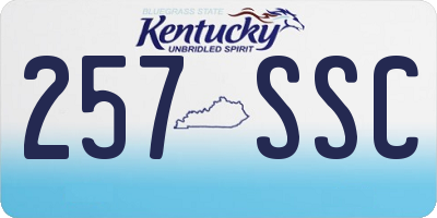KY license plate 257SSC