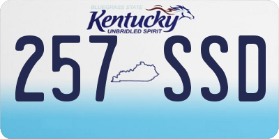 KY license plate 257SSD