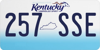 KY license plate 257SSE