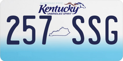 KY license plate 257SSG