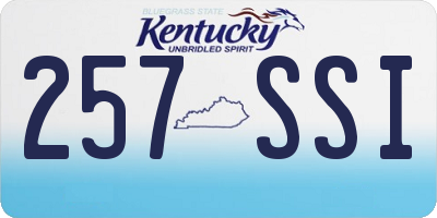 KY license plate 257SSI
