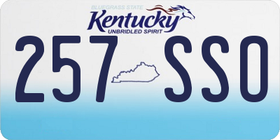 KY license plate 257SSO
