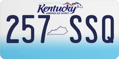 KY license plate 257SSQ