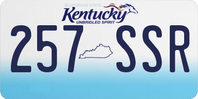 KY license plate 257SSR