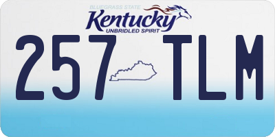 KY license plate 257TLM