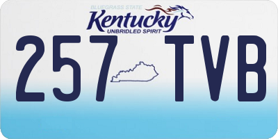 KY license plate 257TVB
