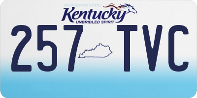 KY license plate 257TVC