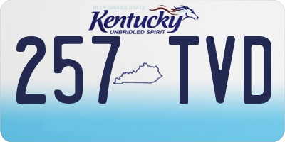 KY license plate 257TVD