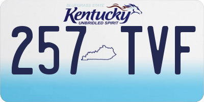 KY license plate 257TVF