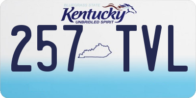 KY license plate 257TVL