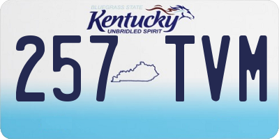 KY license plate 257TVM