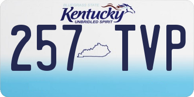 KY license plate 257TVP