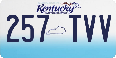 KY license plate 257TVV