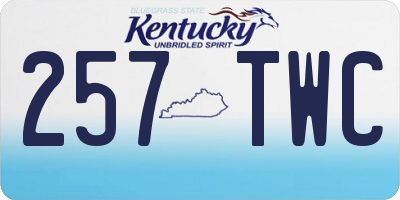 KY license plate 257TWC