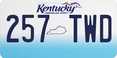 KY license plate 257TWD