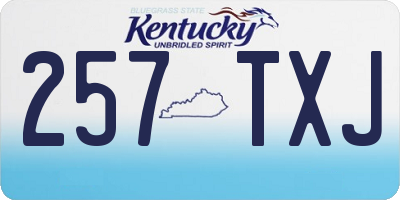 KY license plate 257TXJ