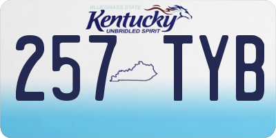 KY license plate 257TYB