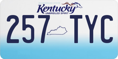 KY license plate 257TYC