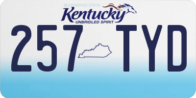 KY license plate 257TYD