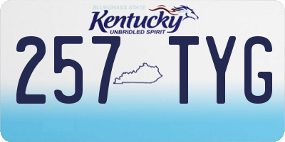 KY license plate 257TYG
