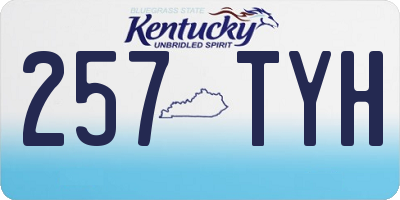 KY license plate 257TYH