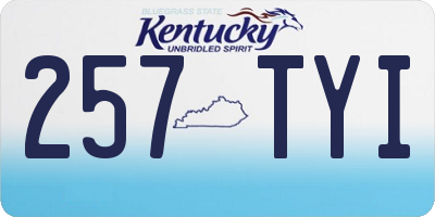 KY license plate 257TYI