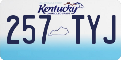 KY license plate 257TYJ
