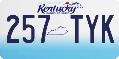 KY license plate 257TYK
