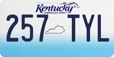 KY license plate 257TYL