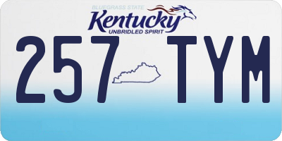 KY license plate 257TYM