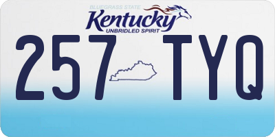 KY license plate 257TYQ
