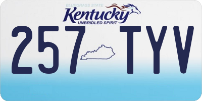 KY license plate 257TYV