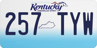 KY license plate 257TYW