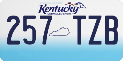 KY license plate 257TZB