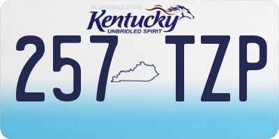 KY license plate 257TZP