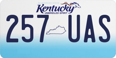 KY license plate 257UAS