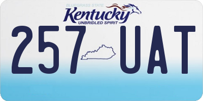 KY license plate 257UAT