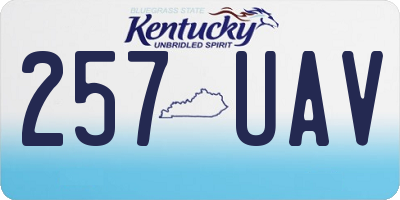 KY license plate 257UAV