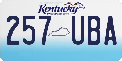 KY license plate 257UBA