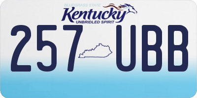 KY license plate 257UBB