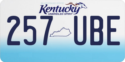 KY license plate 257UBE