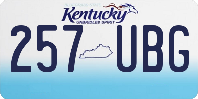 KY license plate 257UBG