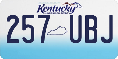 KY license plate 257UBJ