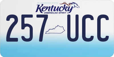 KY license plate 257UCC